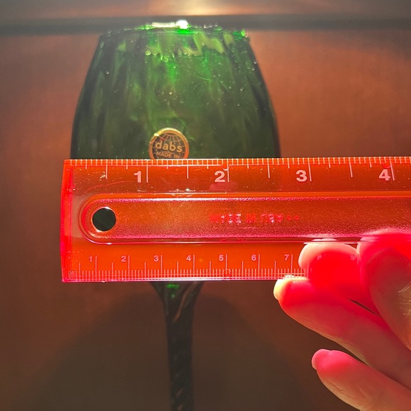 dabs made in Italy Empoli Optic Swirl Glass Vase - Picture 5 of 9